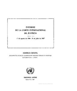 INFORME DE LA CORTE INTERNACIONAL DE JUSTICIA -_