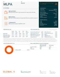 MLPA  ETF Category: Income - MLPs & Energy As ofMLP ETF