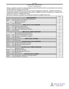 RADIOLOGIC TECHNOLOGY Associate of Applied Science Students are admitted to South Texas College through the provisions of Board PolicyGeneral admission to the College does not imply admission to all prog