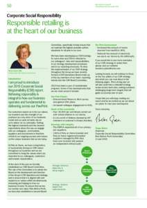50  Pets at Home Group Plc Annual Report and AccountsCorporate Social Responsibility
