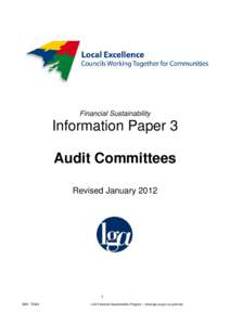 Financial Sustainability  Information Paper 3 Audit Committees Revised January 2012