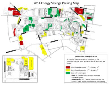 2014 Energy Savings Parking Map  College Hill Lot