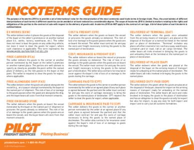 Incoterms – Pilot Freight Services