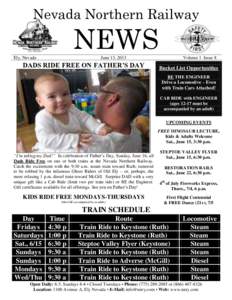 Nevada Northern Railway  NEWS Ely, Nevada  June 13, 2013