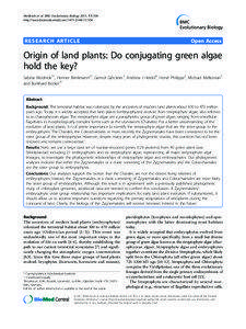 Wodniok et al. BMC Evolutionary Biology 2011, 11:104 http://www.biomedcentral.com[removed]