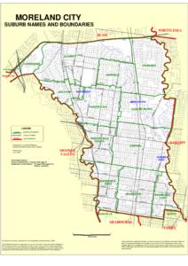 MORELAND CITY SUBURB NAMES AND BOUNDARIES WHITTLESEA HUME  ST