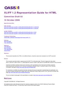 XLIFF 1.2 Representation Guide for HTML