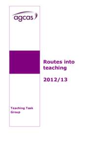 Routes into teaching[removed]Teaching Task Group