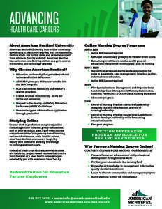 Advancing Health Care Careers About American Sentinel University Online Nursing Degree Programs