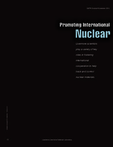 S&TR October/November[removed]Promoting International Nuclear Livermore scientists