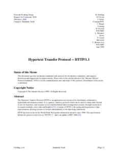 Hypertext Transfer Protocol -- HTTP/1.1