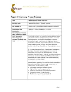 Microsoft Word - Internship Project Proposal form Policy Holder Behavior_ZCG.docx