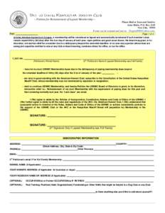 ~ Petition for Reinstatement of Lapsed Membership ~ Please Mail or Scan and Send to: Lena Moles, P.O. Box 1245 New Ulm, 78950 Forms can be scanned and sent to: [removed] Date: