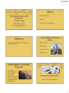 Biology / Fasting / Human subject research in the United States / Medical research / Minnesota Starvation Experiment / Ancel Keys / Max Kampelman / Civilian Public Service / Eating disorder / Medicine / Health / Conscientious objection