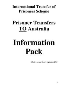 Transfers to Australia Information Pack