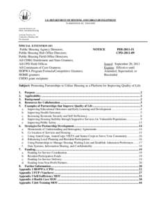 U.S. DEPARTMENT OF HOUSING AND URBAN DEVELOPMENT WASHINGTON, DC[removed]Assistant Secretary for Public And Indian Housing Assistant Secretary for Community Planning And