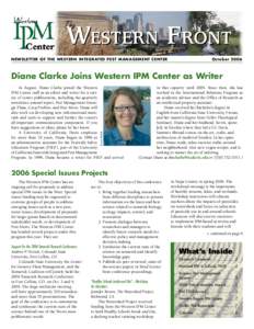 The  Western Front NEWSLETTER OF THE WESTERN INTEGRATED PEST MANAGEMENT CENTER