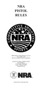NRA PISTOL RULES (Competitive Shooting Sports Logo)