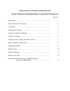 United States Department of Energy / United States Department of Labor / United States federal executive departments / Health / Radiation dose reconstruction / Radiation Exposure Compensation Act / United States Department of Homeland Security / National Institute for Occupational Safety and Health / Government / Energy Employees Occupational Illness Compensation Program