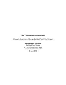 United States Environmental Protection Agency / Radioactive waste / Waste Isolation Pilot Plant / Hazardous waste / Mixed waste / Carlsbad /  New Mexico / Title 40 of the Code of Federal Regulations / Hazardous waste in the United States / Solid waste policy in the United States / Environment / Waste / Pollution