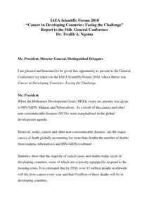 International Atomic Energy Agency / Ribbon symbolism / Programme of Action for Cancer Therapy / Breast cancer / Non-communicable disease / Cancer / Radiation therapy / World Cancer Day / International Union Against Cancer / Medicine / Health / Cancer organizations