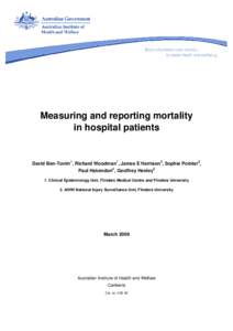 Demography / Health / Mortality rate / Population ecology / Statistics / Science / Risk adjusted mortality rate / Health Quality Report Cards / Death / Medical statistics / Epidemiology