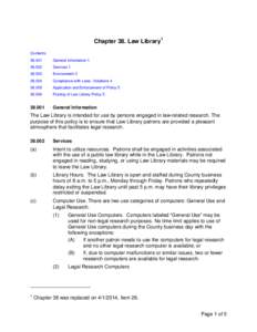 Chapter 38 Travis County Law Library Policies
