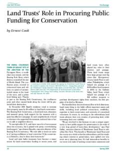 Exchange  Land Trusts’ Role in Procuring Public Funding for Conservation Westchester Land Trust