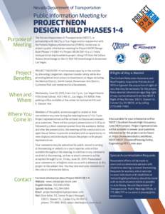 Nevada Department of Transportation  Public Information Meeting for PROJECT NEON DESIGN BUILD PHASES 1-4