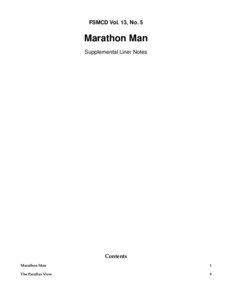 FSMCD Vol. 13, No. 5  Marathon Man