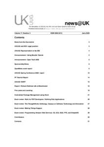 news@UK  The Newsletter of UKUUG, the UK’s Unix and Open Systems Users Group Published electronically at http://www.ukuug.org/newsletter/  Volume 17, Number 2