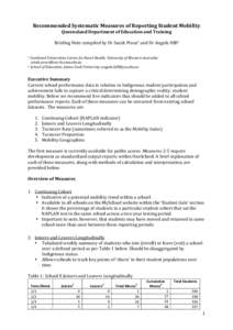 Microsoft Word - Measures of Student Mobility for Queensland Education.docx