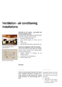 Ventilation - air conditioning installations Ventilate by all means... but watch out for the operating costs A ventilation system must be neither too large nor too small and needs to be designed taking into account: