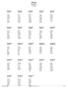 Prose  Round 1 12:30pm  Section 1