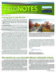 ...............................  FIELDNOTES A Common Field One Day, A Field of Honor Forever  Volume II, Issue 2• Spring 2013