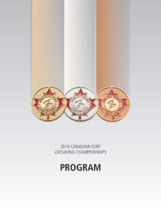 2014 CANADIAN SURF LIFESAVING CHAMPIONSHIPS PROGRAM  Lifesaving Sport