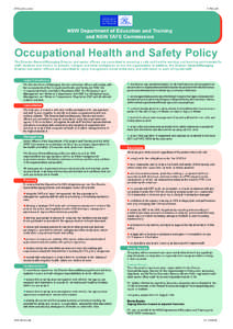 Ethics / Industrial hygiene / Environmental social science / Risk management / Safety engineering / Workplace violence / Health and Safety at Work etc. Act / Occupational Health and Safety Act NSW / Safety in Australia / Occupational safety and health / Safety / Risk