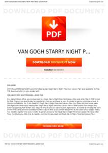 BOOKS ABOUT VAN GOGH STARRY NIGHT PRESCHOOL LESSON PLAN  Cityhalllosangeles.com VAN GOGH STARRY NIGHT P...