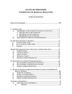 Final report of the Committee on Judicial Selection