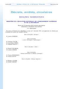 Journal officiel de la République française - N° 2 du 3 janvier 2015