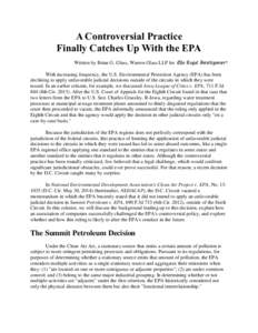 United States Environmental Protection Agency / Clean Air Act / Environmental law / Alaska Dept. of Environmental Conservation v. EPA / National Assn. of Home Builders v. Defenders of Wildlife / Environment / Air pollution in the United States / Law