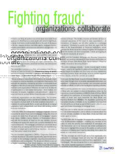 LAWPRO Magazine v: The many facesof fraud - Fighting fraud:  organizations collaborate