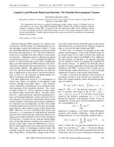 Condensed matter physics / Metamaterials / Photonics / Liquid crystals / Photonic crystal / Photonic metamaterial / Crystal / Opal / Density of states / Physics / Matter / Optics