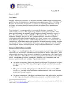 U.S. Department of Labor  Employment Standards Administration Wage and Hour Division Washington, D.C[removed]