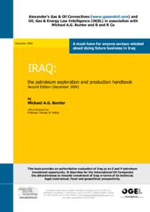 IRAQ: the petroleum exploration and production handbook
