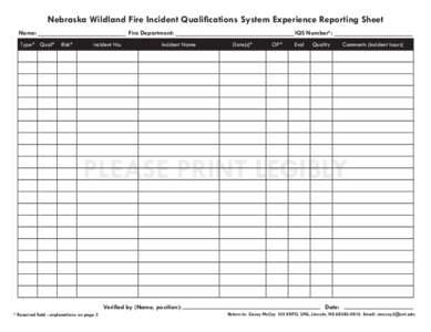 Experience Reporting Sheet.indd