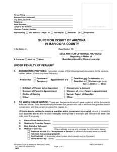 Guardianship and/or Conservatorship for an Adult or Minor - Part 2: Service and Notice of the Court Hearing