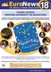 EuroNews 18 ON SPECIAL NEEDS EDUCATION YOUNG VOICES: MEETING DIVERSITY IN EDUCATION