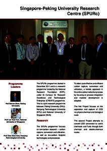 Singapore-Peking University Research Centre (SPURc) Programme Leaders