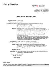 Policy Directive Department of Health, NSW 73 Miller Street North Sydney NSW 2060 Locked Mail Bag 961 North Sydney NSW 2059 TelephoneFaxhttp://www.health.nsw.gov.au/policies/